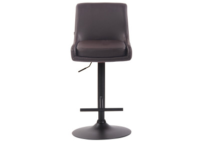 Sgabello da bar Club in similpelle nero marrone