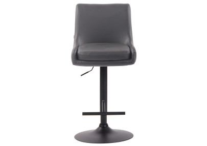 Sgabello da bar Club in similpelle nero grigio