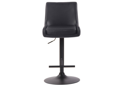 Tabouret de bar Club en similicuir noir