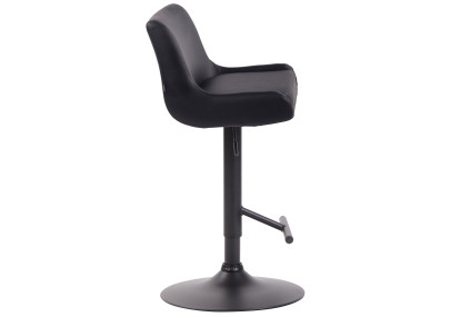 Tabouret de bar Club en similicuir noir