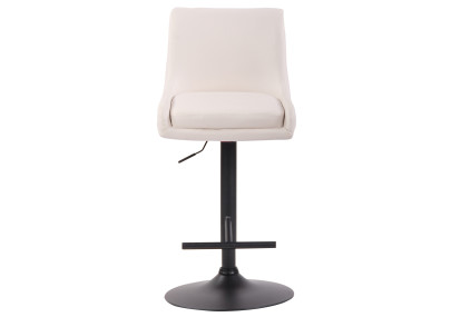 Tabouret de bar Club en similicuir noir et blanc
