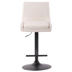 Tabouret de bar Club en similicuir noir blanc