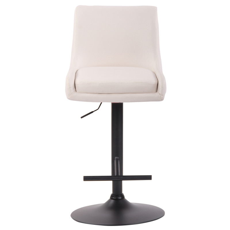 Tabouret de bar Club en similicuir noir blanc