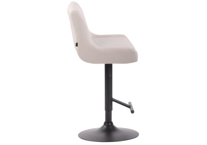 Tabouret de bar Club en similicuir noir et blanc