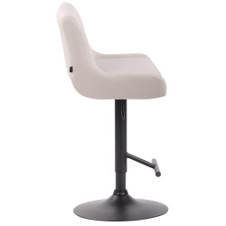 Tabouret de bar Club en similicuir noir et blanc