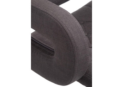 Tabouret de bar Dublin, tissu, noir/gris foncé