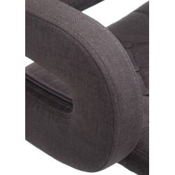Tabouret de bar Dublin, tissu noir gris foncé