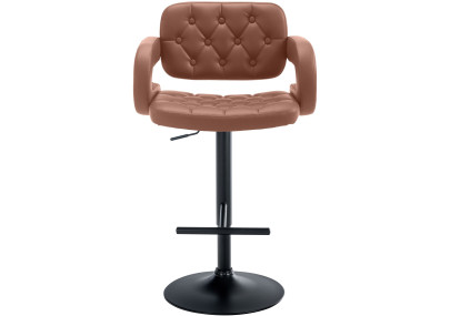 Sgabello da bar Dublin, nero cognac