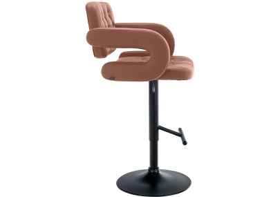 Tabouret de bar Dublin, cognac noir