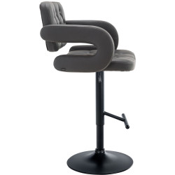 Tabouret de bar Dublin, noir gris