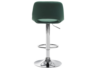 Ensemble de 2 tabourets de bar Camden, velours, vert chromé