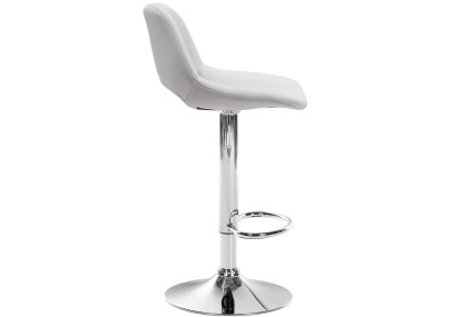 Lot de 2 tabourets de bar Camden en velours gris clair chromé