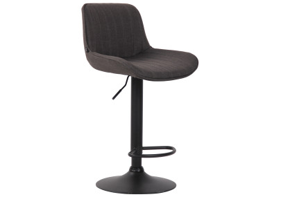 Sgabello da bar Lentini, tessuto: nero/grigio scuro