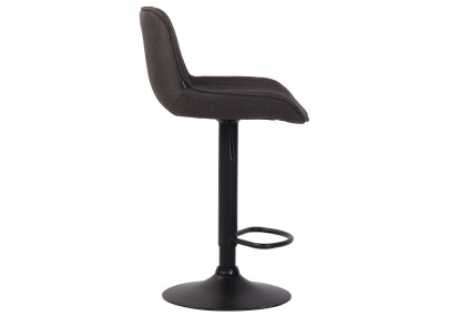 Taburete de bar Lentini, tapizado: negro/gris oscuro