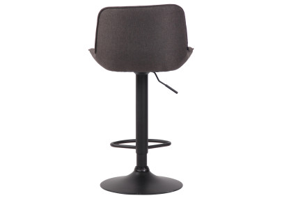 Taburete de bar Lentini, tapizado: negro/gris oscuro