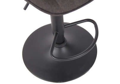 Taburete de bar Lentini, tapizado: negro/gris oscuro