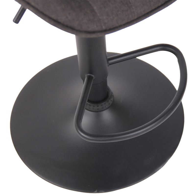 Banqueta de bar Lentini, tecido: preto/cinza escuro