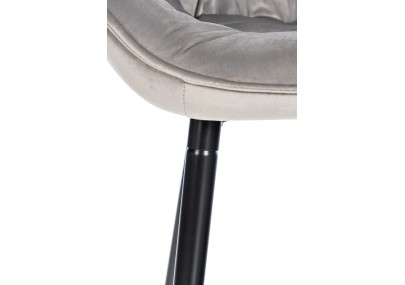 Sgabello da bar Gibson in velluto grigio