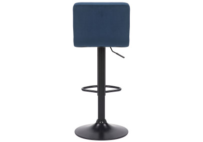 Conjunto de 2 banquetas de bar Feni em veludo azul.