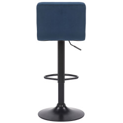 Conjunto de 2 banquetas de bar Feni em veludo azul.