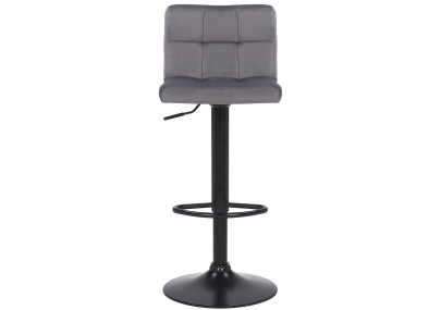 Lot de 2 tabourets de bar Feni en velours gris