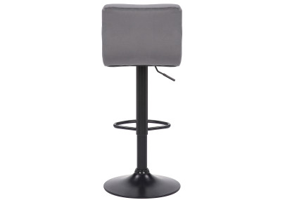 Juego de 2 taburetes de bar Feni de terciopelo, gris