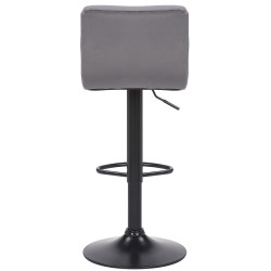 Set di 2 sgabelli da bar Feni in velluto, grigio