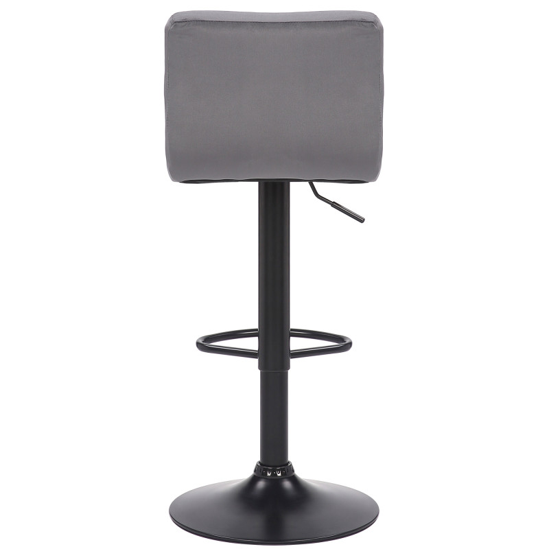Lot de 2 tabourets de bar Feni en velours gris