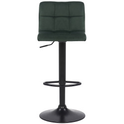 Ensemble de 2 tabourets de bar Feni en velours vert