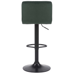 Ensemble de 2 tabourets de bar Feni en velours vert