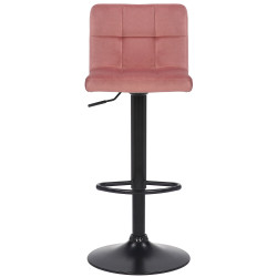 Ensemble de 2 tabourets de bar Feni en velours rose