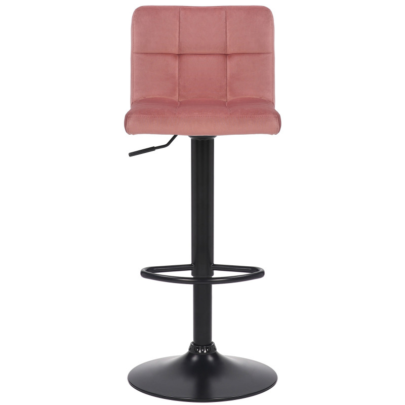 Set di 2 sgabelli da bar Feni in velluto rosa