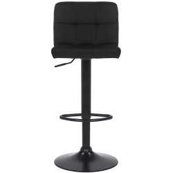 Ensemble de 2 tabourets de bar Feni en velours noir
