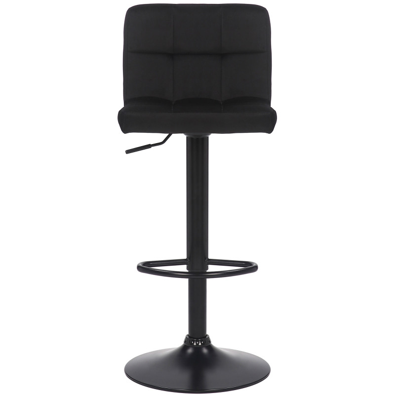 Ensemble de 2 tabourets de bar Feni en velours noir