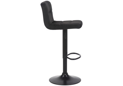 Lot de 2 tabourets de bar Feni en velours noir