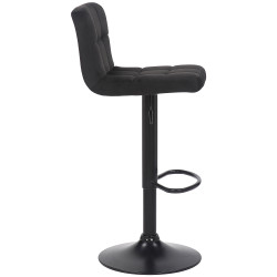 Lot de 2 tabourets de bar Feni en velours noir