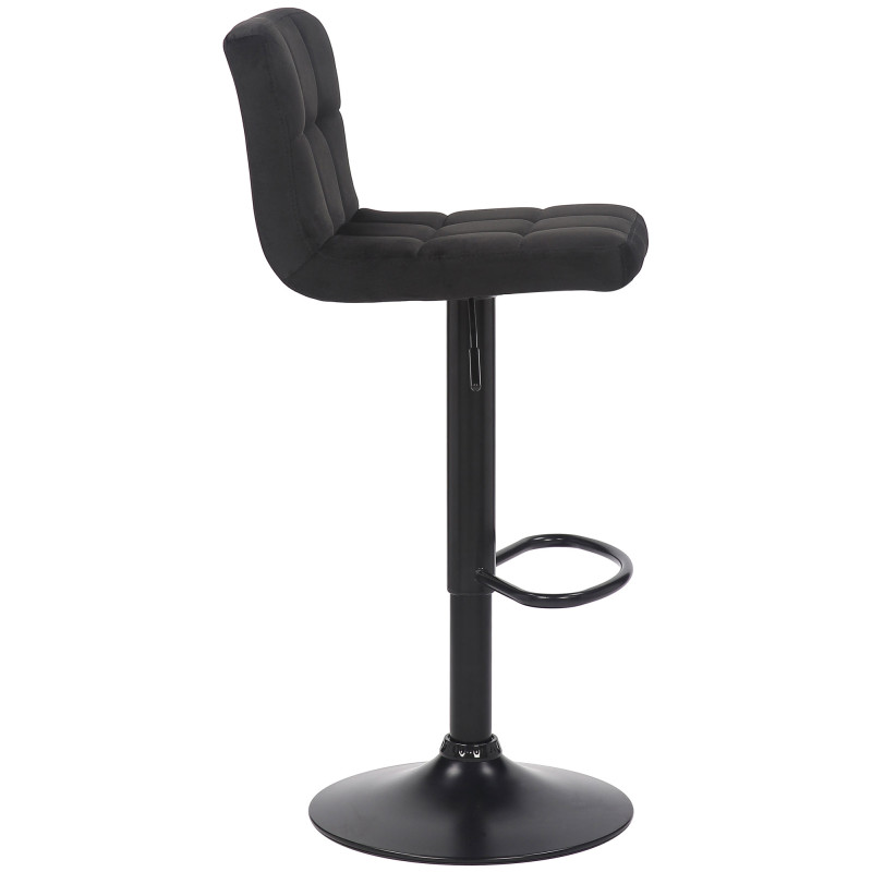 Ensemble de 2 tabourets de bar Feni en velours noir