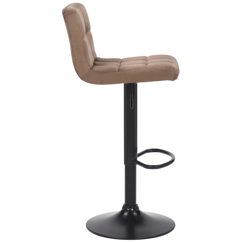 Ensemble de 2 tabourets de bar Feni en velours marron