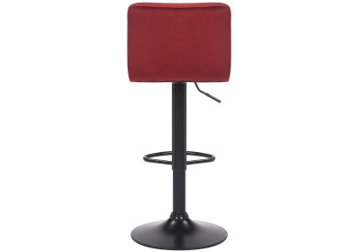 Juego de 2 taburetes de bar Feni de terciopelo, rojos