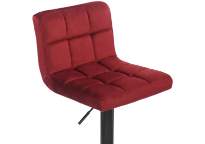 Conjunto de 2 banquetas de bar Feni em veludo vermelho