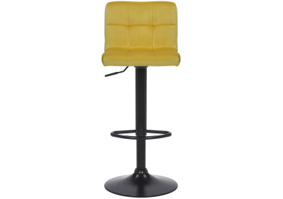 Set di 2 sgabelli da bar in velluto Feni, giallo