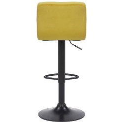 Set di 2 sgabelli da bar in velluto Feni, giallo