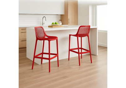 Lot de 2 tabourets de bar Air, rouges