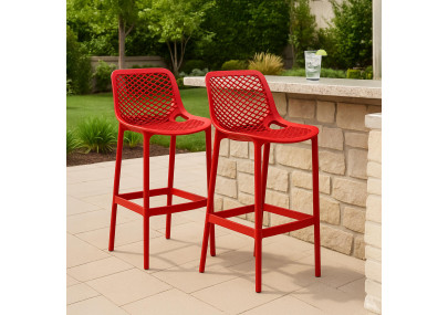Lot de 2 tabourets de bar Air, rouges