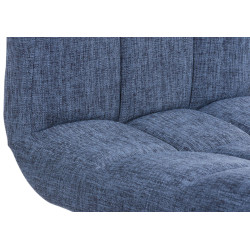 Ensemble de 2 tabourets de bar Peru, tissu C, bleu