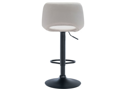 Lot de 2 tabourets de bar Camden en velours noir et crème