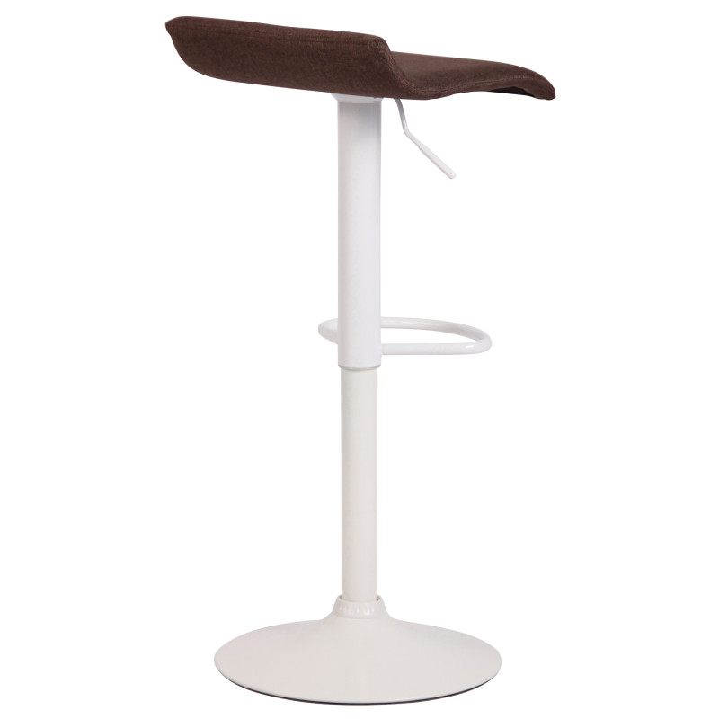 Tabouret de bar Dyn V2, tissu blanc brun