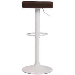 Tabouret de bar Dyn V2, tissu blanc brun
