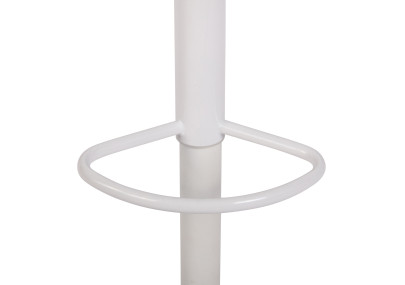 Tabouret de bar Dyn V2, tissu, blanc/marron