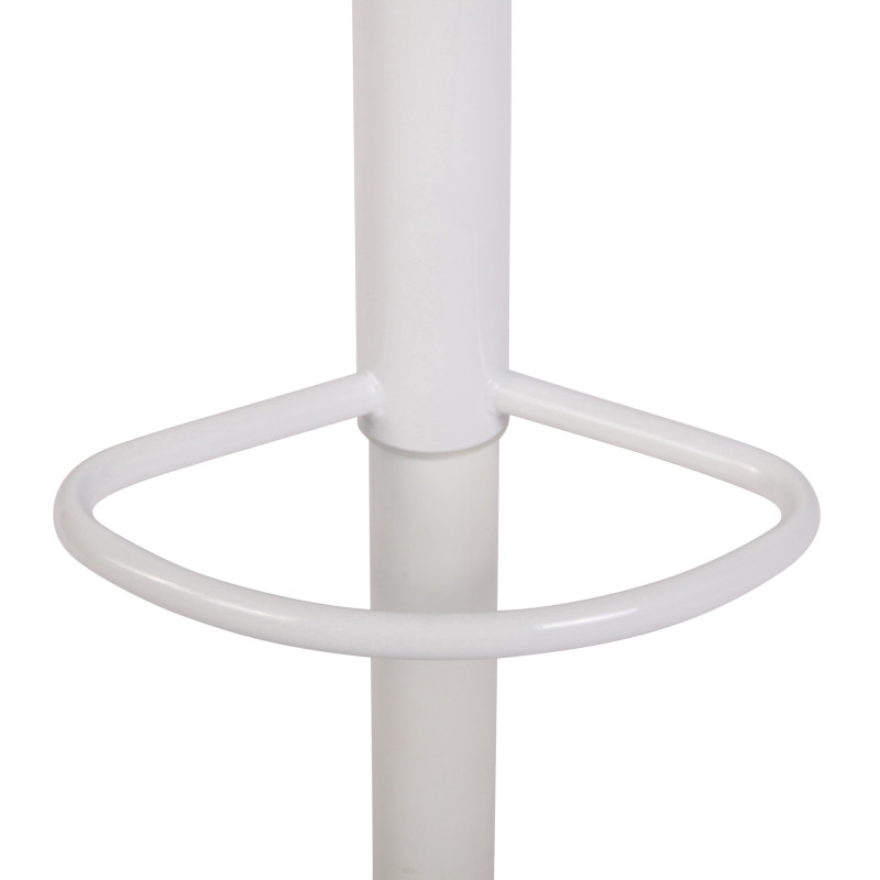 Tabouret de bar Dyn V2, tissu, blanc/marron